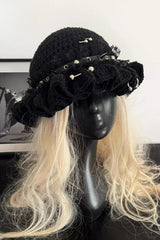 Harajuku Y2K Spicy Girl Rivet Piercing Knitted Hat