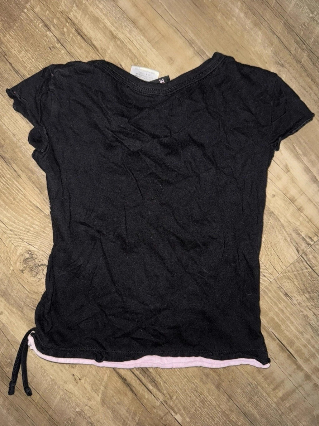Y2K Butterfly Print Drawstring T-Shirt
