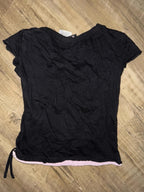 Y2K Butterfly Print Drawstring T-Shirt