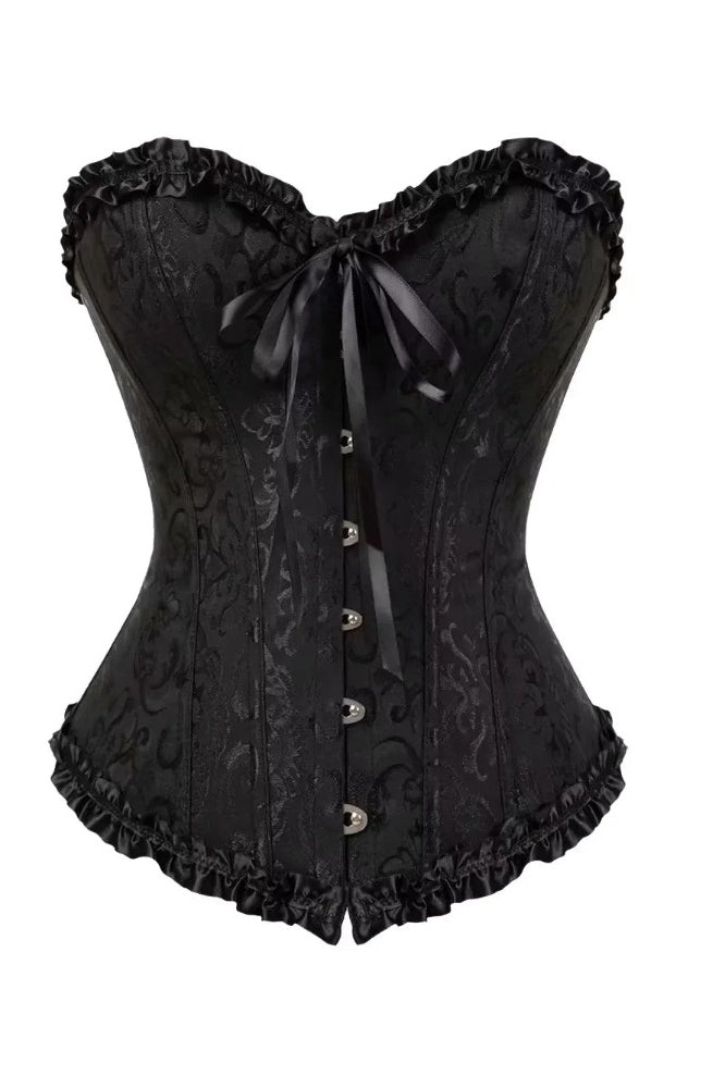 Court Jacquard Lace Back Strap Corset Main image