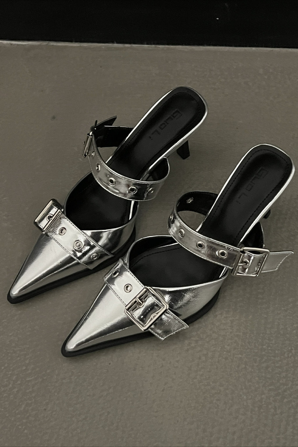 Multi-Buckle Slingback Kitten Heels