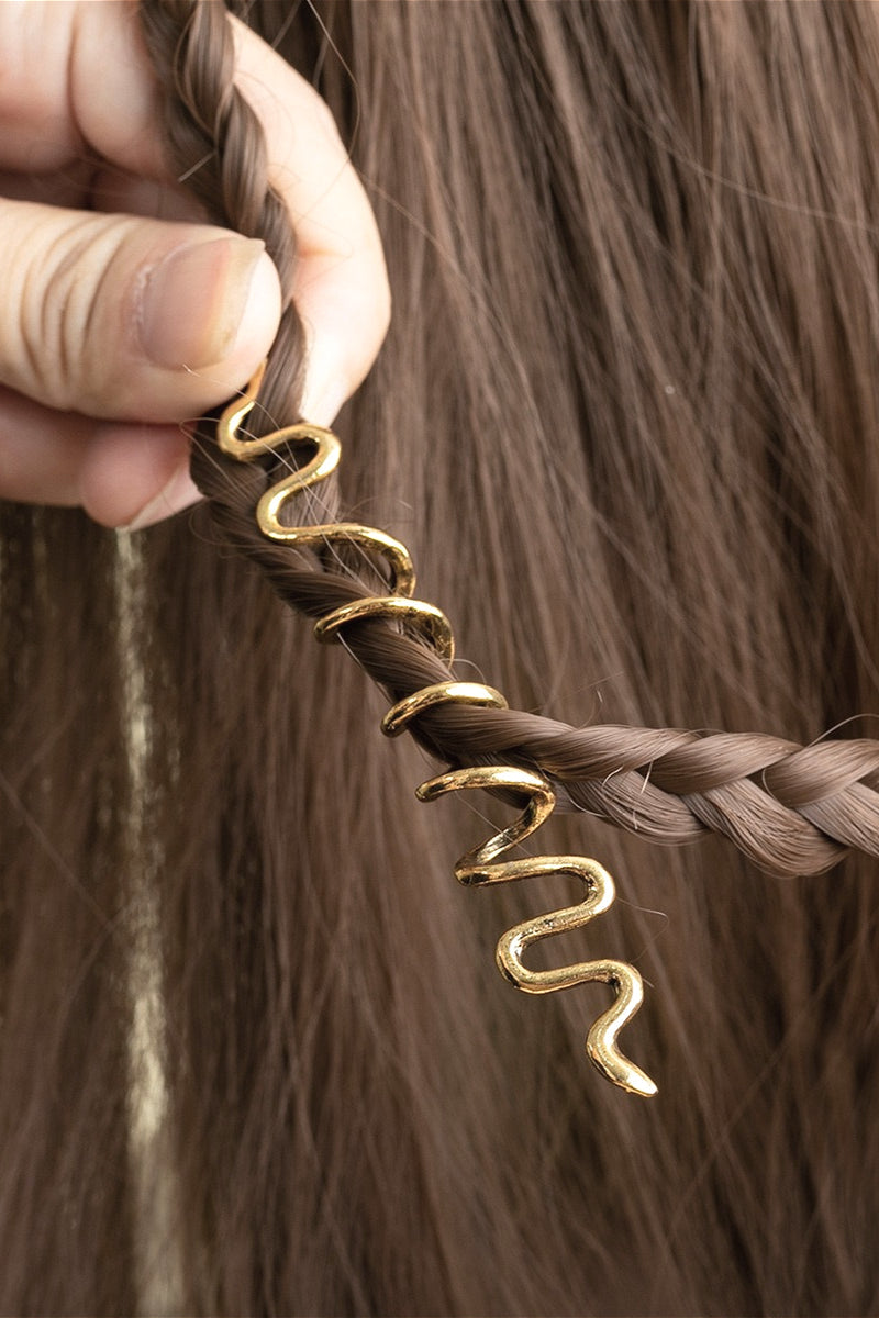 Metal Punk Dreadlock Bead Clip Hair Accs