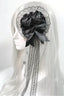Dark Lace Rose Mini Top Hat Hair Accs