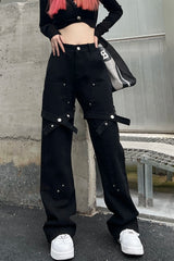 Black Utility Belt Cargo Pant