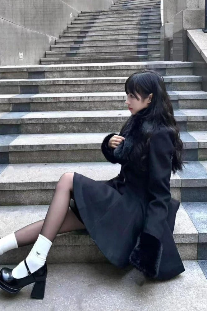 Gothic Lolita Vintage Lapel Slim Coat Secondary image