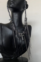 Punk Heavy Chain Tassel Necklace