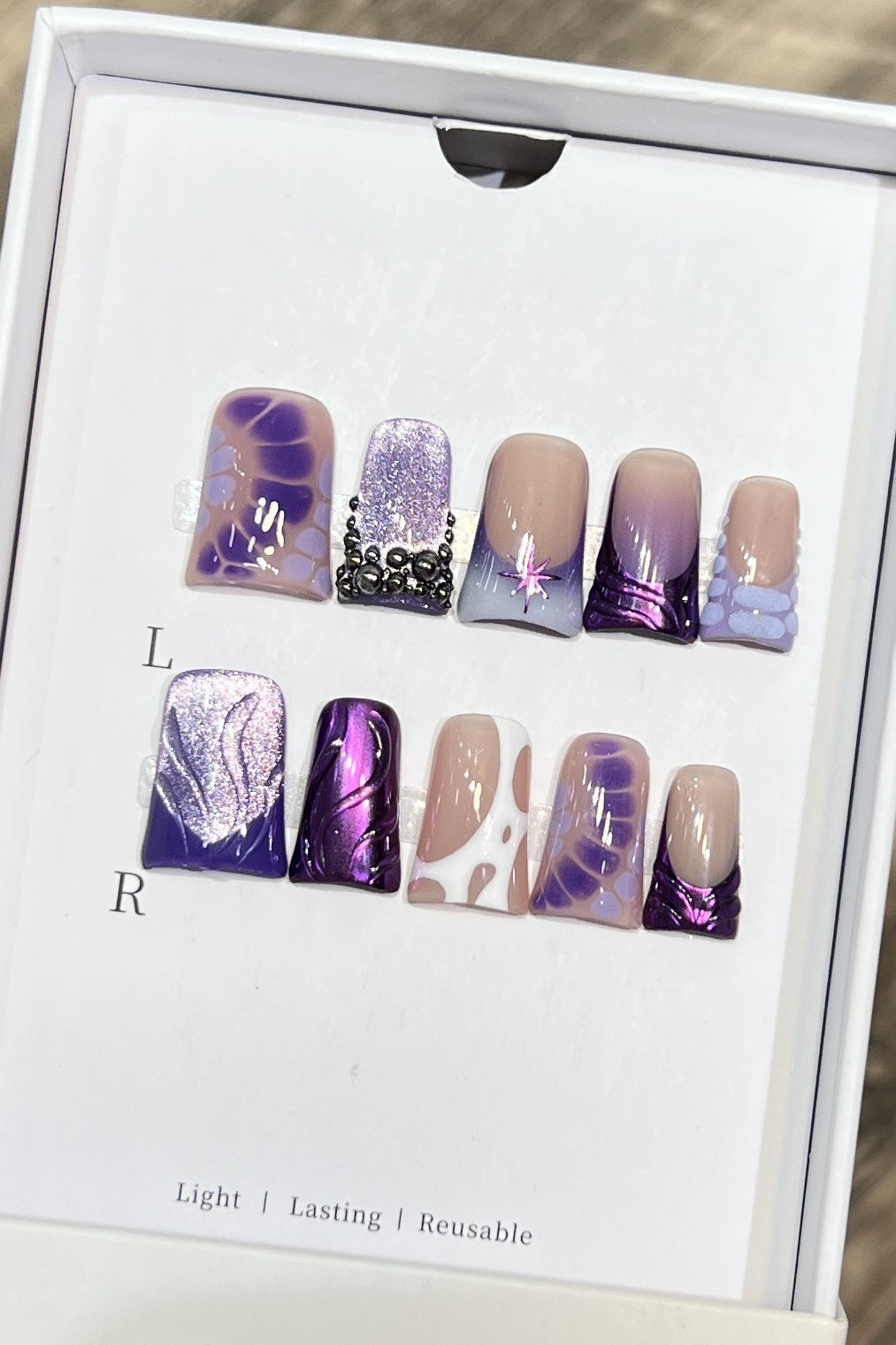 Y2K Floral Beaded Retro Press On Nails
