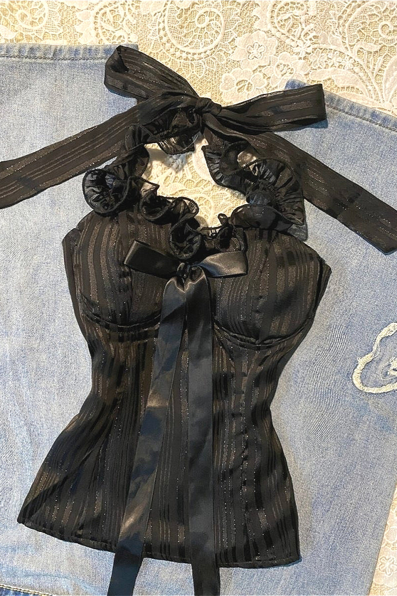 Vintage Bow Tie Halter Top Main image