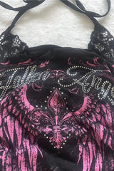 Y2K Shibuya Punk Lace Halter Top