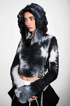Dark Style Ruched Hoodie