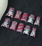 Y2K Leopard Punk Duck Nail Press On Nails