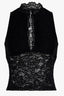 Gothic Hollow Stand Collar Lace Tank Top