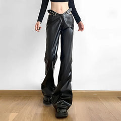 Black Cargo Waistband Pants