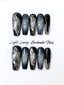 Black Textured Liquid Press On Nails