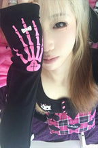 Y2K Gothic Graphic Slim Knit Top