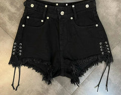 Bandage High Waist Denim Short