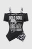 Leopard Skull Off Shoulder Cami Top