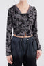 Camouflage Double Zip Cropped Hoodies