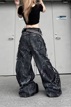 Vintage Patchwork Distressed Pants