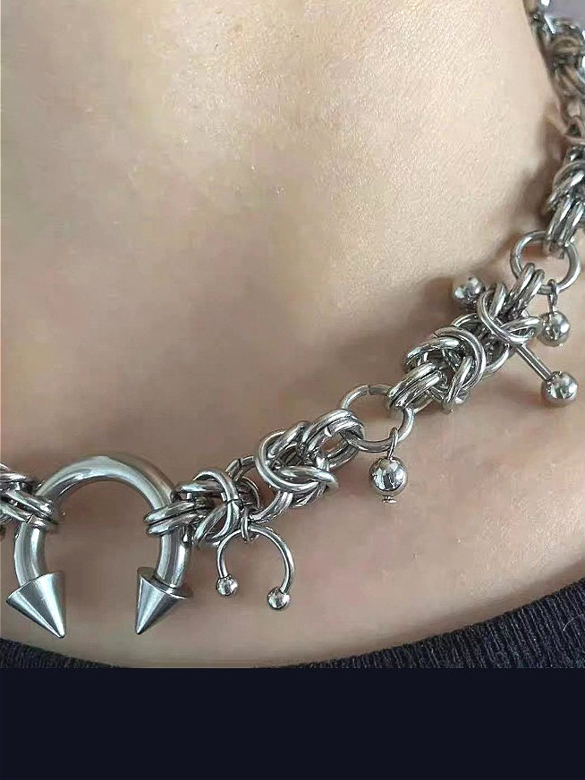 Dark Punk Heavy Craft Necklace