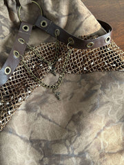 Y2K Brown Distressed Slouchy Leg Warmers