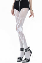 Edgy Goth Spiderweb Y2K Fishnet Tights