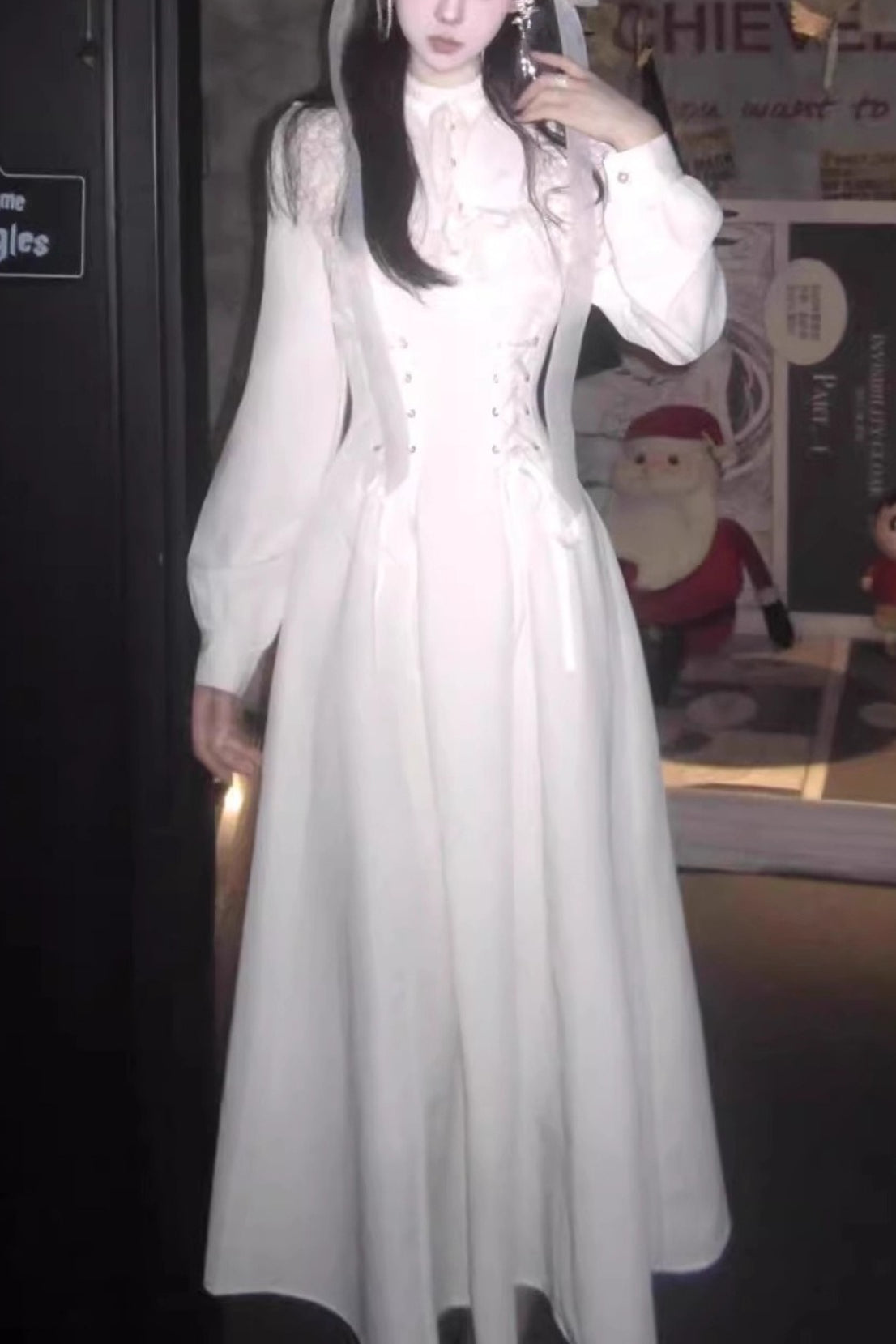 Vintage Gothic Palace Style Midi Dress Secondary image