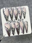 3D Metal Relief Irregular Press On Nails