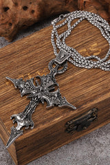 Vintage Gothic Cross Pendant Necklace