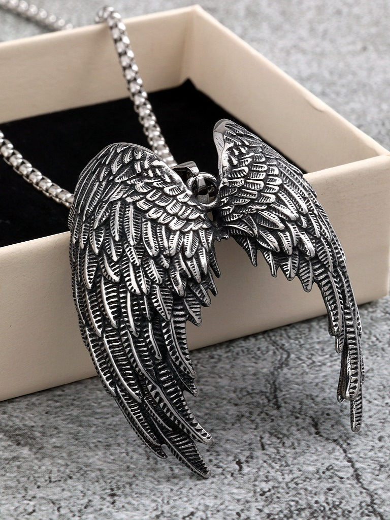 Punk 3D Angel Wing Necklace Secondary image