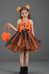 Pumpkin Witch Dress Kid Halloween