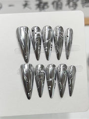 Futuristic Cyber Electronic Fake Nails