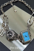 Vintage Watch Kettle Pin Necklace