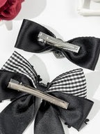 Vintage Plaid Bow Gothic Hair Accs