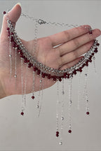 Beaded Fringe Layered Choker Necklaces