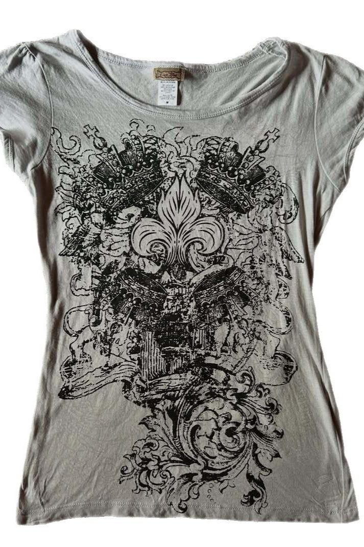 Gothic Punk Slim Round Neck T-shirt