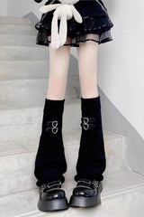 Y2K Knee High Buckle Slouch Socks