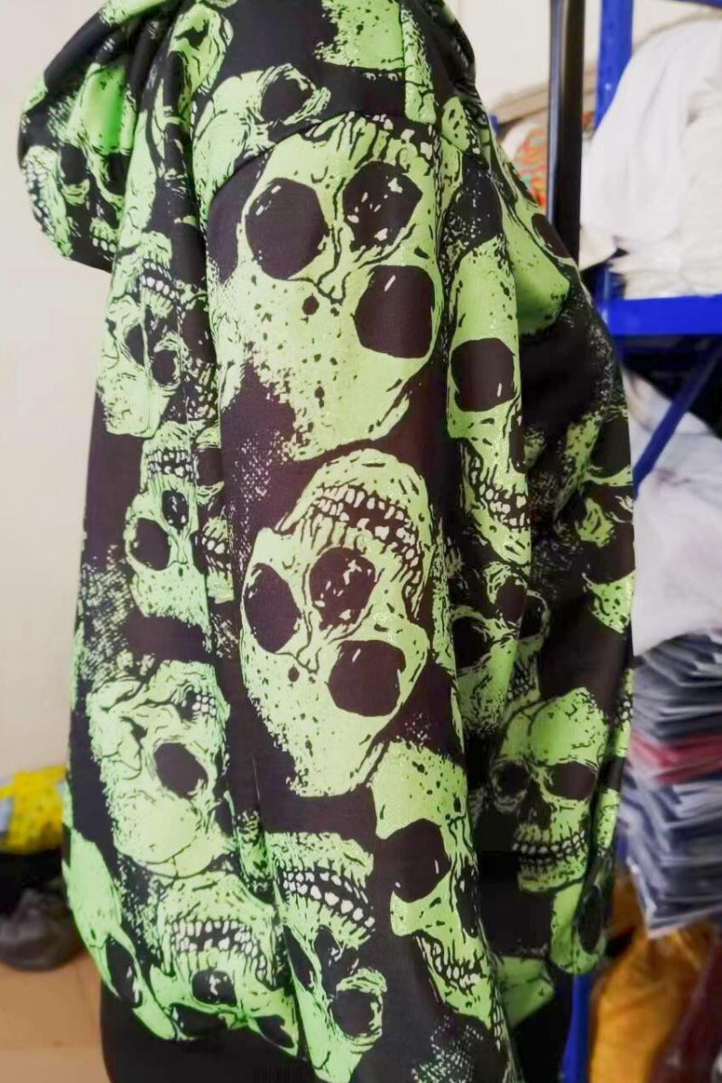 Skull Graphic Zip-Up Hoodie Secondary image