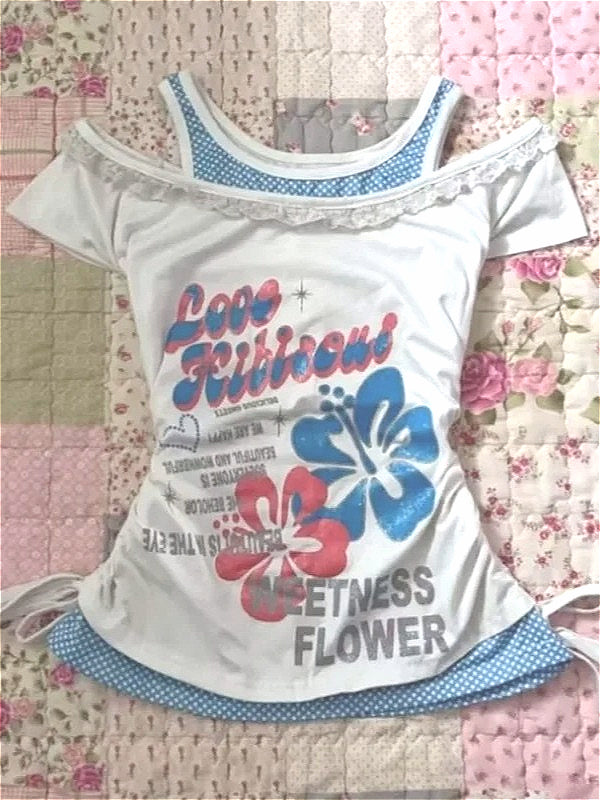 Y2K Letter Print Slim Short Sleeve T-Shirt Main image