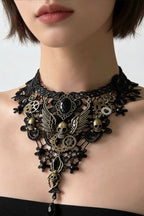 Chic Oversized Lace Pendant Necklace