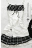 Plaid Patchwork Lace-Up Cami Mini Dress
