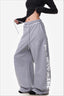 Gothic Letter Print Curved-Leg Sweatpants