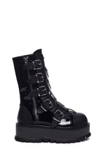 Multi-Buckle Platform Combat Boots