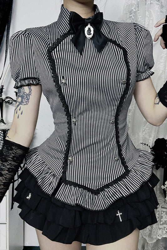Dark Academia Slim Fit Blouse Main image