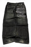 Black Gray Graphic Print Wide Leg Pants