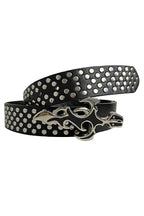 Street Punk Flame Studded Belt