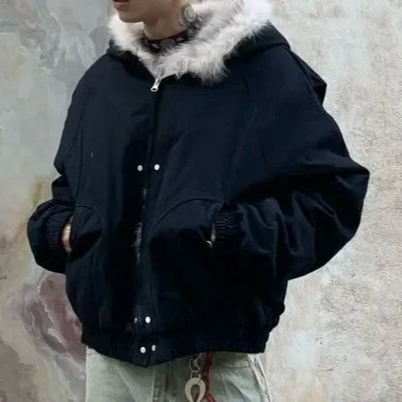 Plush Lined Oversized Jacket