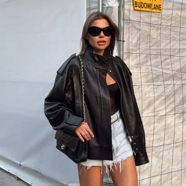 Elastic Hem Oversized Jacket Main image
