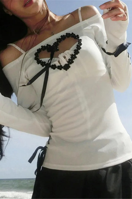 Heart Cutout Gothic T-Shirt Secondary image