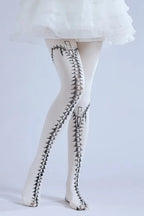 Gothic Zipper High Waist Slim Socks